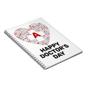 Glückliche Ärzte Tag mit medizinischer Herz-Monogr Notizblock (Rechte Seite)