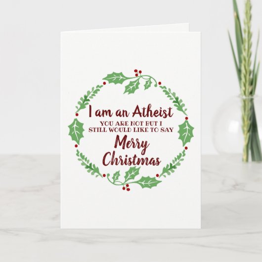 Glückliche atheistische Weihnachtskarte Feiertagskarte (Vorderseite)