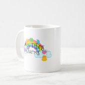 Glückliche Attacken Kaffeetasse (Vorderseite Links)