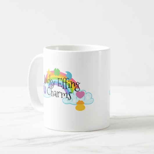 Glückliche Attacken Kaffeetasse (Vorderseite Links)