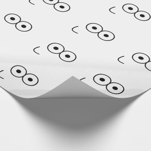 Glückliche Augen und Mund - Umschlagpapier Geschenkpapier (Ecke)