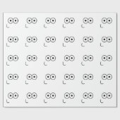 Glückliche Augen und Mund - Umschlagpapier Geschenkpapier (Flach)