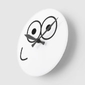 Glückliche Augen und Mund - Wall Clock Runde Wanduhr (Winkel)