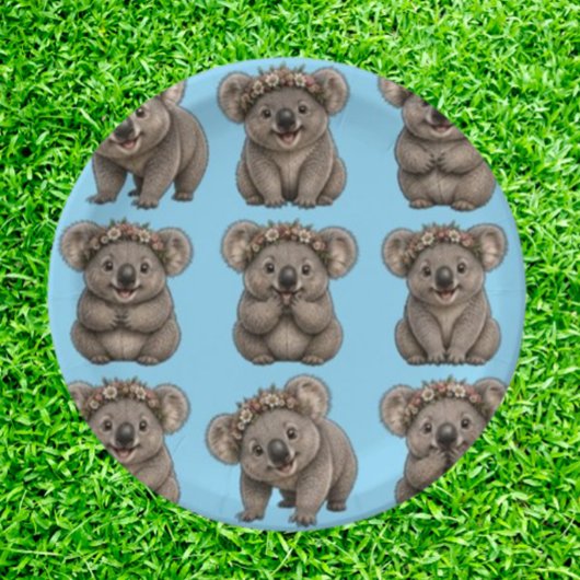  Glückliche australische Koalas Pappteller