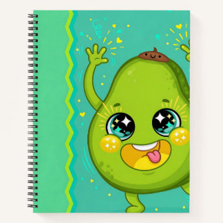 Glückliche Avocado Notizblock