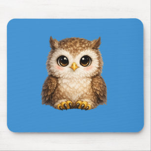 Glückliche Baby-Eule Cartoon-Kunst für Kinder und Mousepad