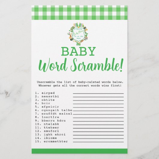 Glückliche Baby Word Scramble Babyspielkarte Flyer (Vorne)