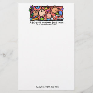 Glückliche Babys bunte Zollstation Briefpapier