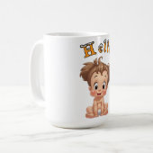 Glückliche Babys und Glück. Kaffeetasse (Vorderseite Links)