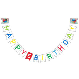 Glückliche Ballons zum Geburtstag mit Foto Wimpelkette