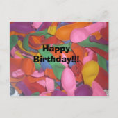 Glückliche Ballons zum Geburtstag Postkarte (Vorderseite)