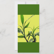 Glückliche Bambusgrün-Blätter behielt Ruhe beim Le