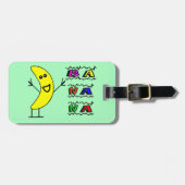 Glückliche Banane Gepäckanhänger (Vorderseite horizontal)