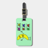 Glückliche Banane Gepäckanhänger (Vorderseite vertikal)