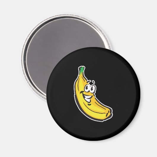 glückliche Banane Magnet (Vorderseite/Rückseite)