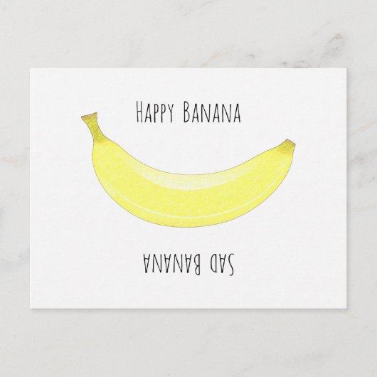 Glückliche Banane - Trauer Banane Postkarte (Vorderseite)