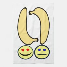 Glückliche Banane vs. Verärgerte Banane Geschirrtuch
