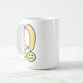 Glückliche Banane vs. Verärgerte Banane Kaffeetasse (Vorderseite Links)