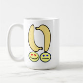 Glückliche Banane vs. Verärgerte Banane Kaffeetasse (Links)