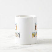 Glückliche Bar Mitzvah Cartoon-Katzen Kaffeetasse (Mittel)