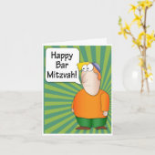 Glückliche Bar Mitzvah Grußkarte - lustiger Karte (Gelbe Blume)