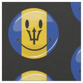 Glückliche Barbados-Flagge Stoff (Nahaufnahme)