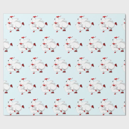 Glückliche Bären Geschenkpapier (Flach)