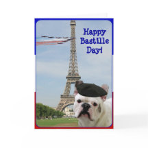 Glückliche Bastille Tag Französischer Bulldog Begr