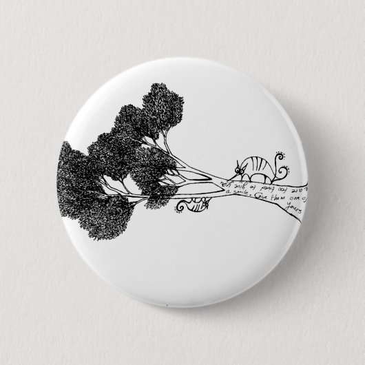 Glückliche Baum-Freunde Button (Vorderseite)