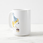 Glückliche B'Day Corgi-Tasse Kaffeetasse (Vorderseite Links)