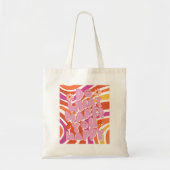 Glückliche Bekräftigungen niedlich Retro Tote Bag Tragetasche (Vorne)