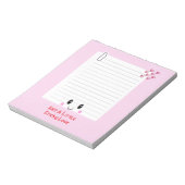 Glückliche Bemerkungen Rosa: Kawaii Notepad Notizblock (Rotiert)