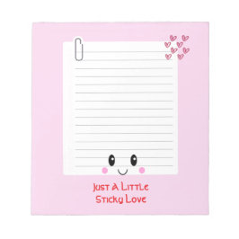 Glückliche Bemerkungen Rosa: Kawaii Notepad Notizblock