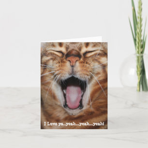 Glückliche Bengalkatze, "Ich liebe dich...ja..ja.. Feiertagskarte