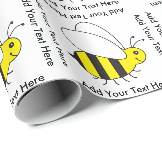 Glückliche beschäftigte Hummel-Bienen-niedliches Geschenkpapier (Rolleneckpunkt)