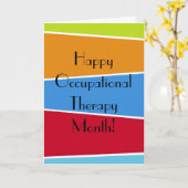 Glückliche Beschäftigungstherapie-Monat Karte (Gelbe Blume)