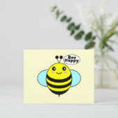 Glückliche Biene 1 Postkarte (Stehend Vorderseite)