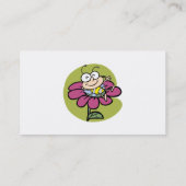 glückliche Biene auf Blume Visitenkarte (Rückseite)