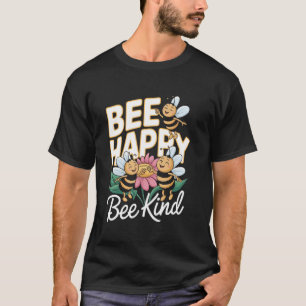 Glückliche Biene Freundliche Biene Lustiger Imker T-Shirt