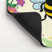 Glückliche Biene in farbenfrohen Blume Mousepad (Ecke)