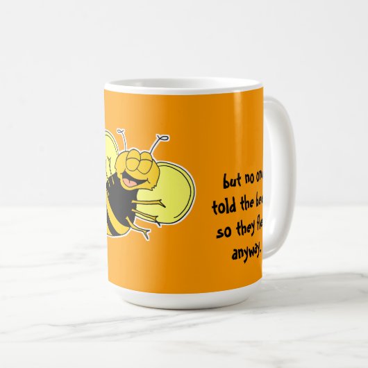 Glückliche Biene Kaffeetasse (VorderseiteRechts)