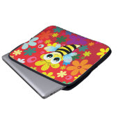 Glückliche Biene Laptopschutzhülle (Vorne Knopf)