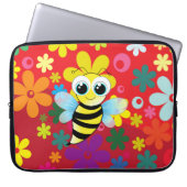 Glückliche Biene Laptopschutzhülle (Vorderseite)