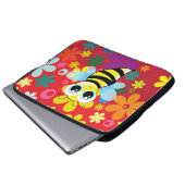Glückliche Biene Laptopschutzhülle (Vorne Knopf)