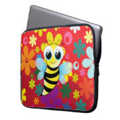 Glückliche Biene Laptopschutzhülle (Vorderseite Links)