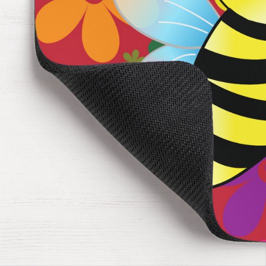 Glückliche Biene Mousepad (Ecke)