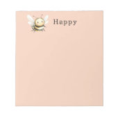 Glückliche Biene Notizblock (Vorderseite)