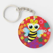 Glückliche Biene Schlüsselanhänger (Vorderseite)