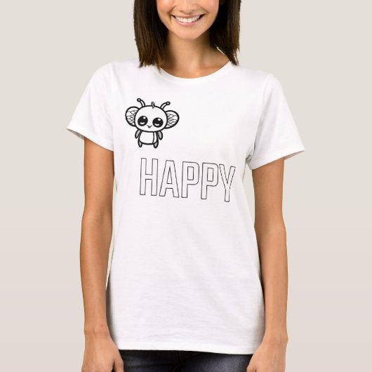 Glückliche Biene :) T-Shirt (Vorderseite)