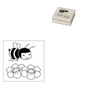 Glückliche Biene und Blume Gummistempel (Stempel)